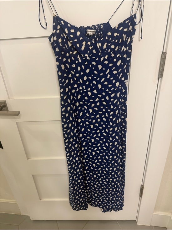 Reformation Dresses & Skirts - Reformation Blue Polka Dot Slip Dress